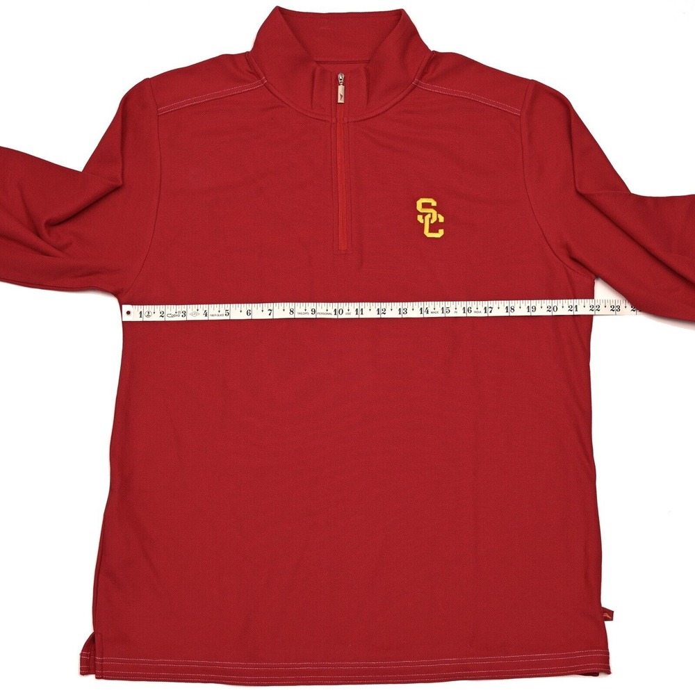 Tommy Bahama Island Zone USC Trojans Pullover 1/4 Zip Mens Large Casual Fight On - Picture 4 of 7